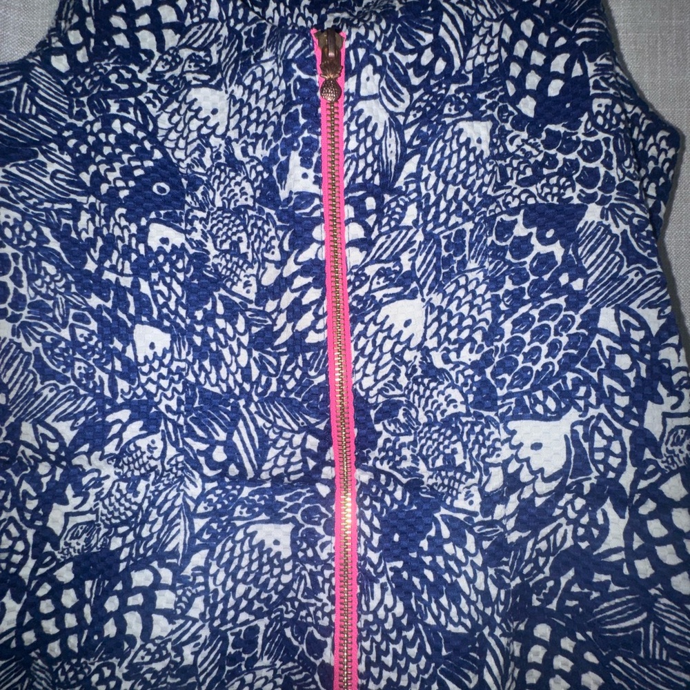 Lilly Pulitzer Blue and White Patterned Dress - Picture 5 of 5